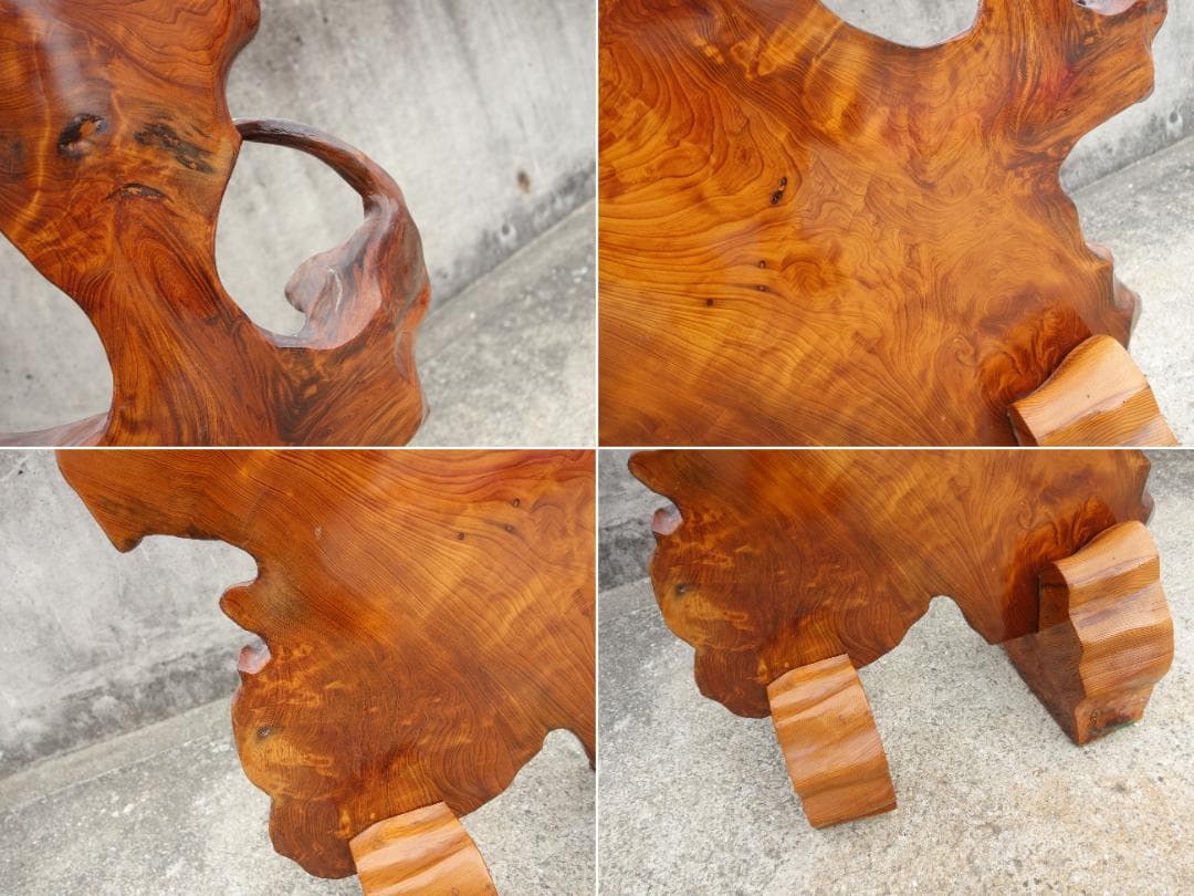 K▼屋久杉工芸 川東商店 銘木 屋久杉 衝立 杢目 総無垢 (38260)