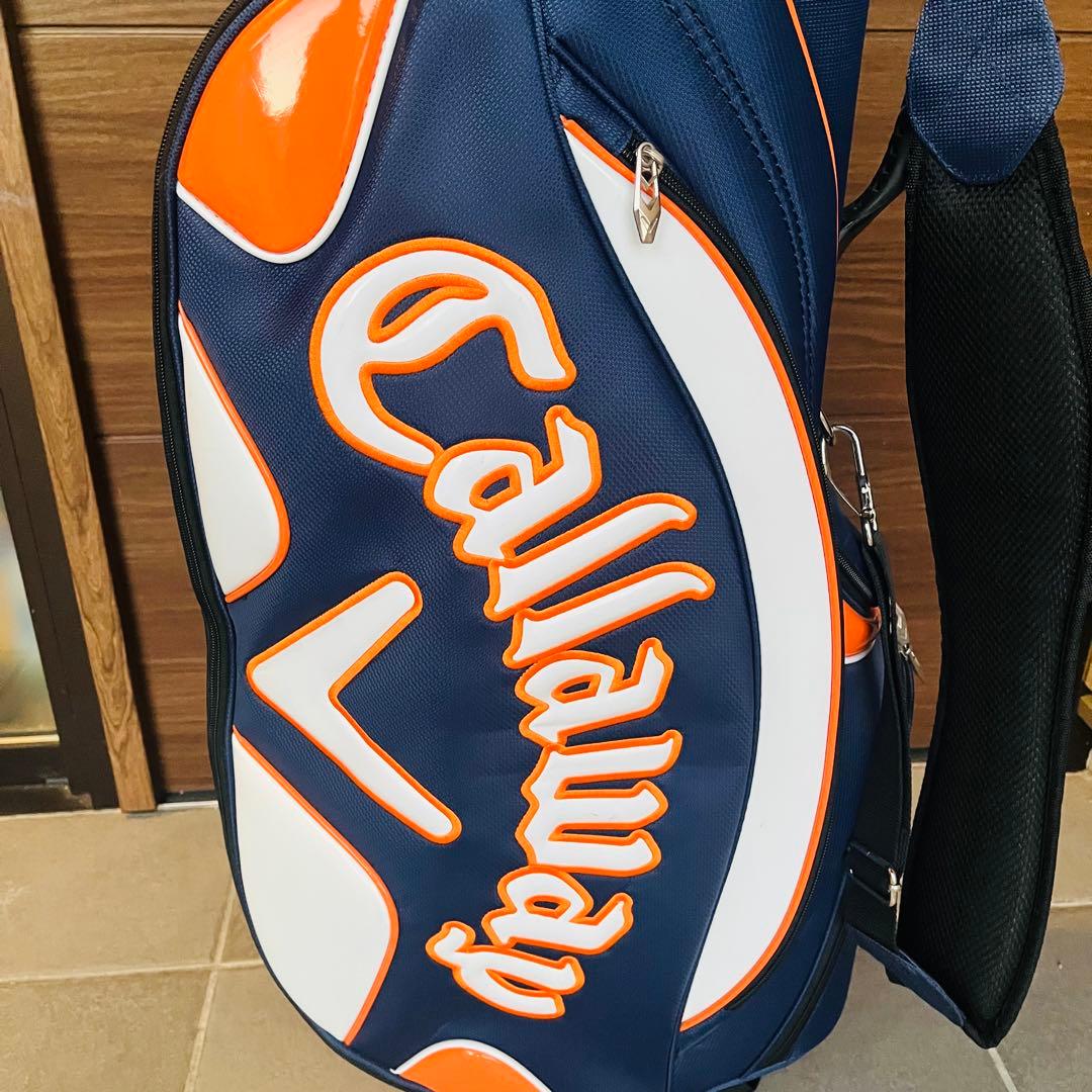 【美品】キャロウェイ　キャディバッグ 9.0インチ 6分割　ネイビー