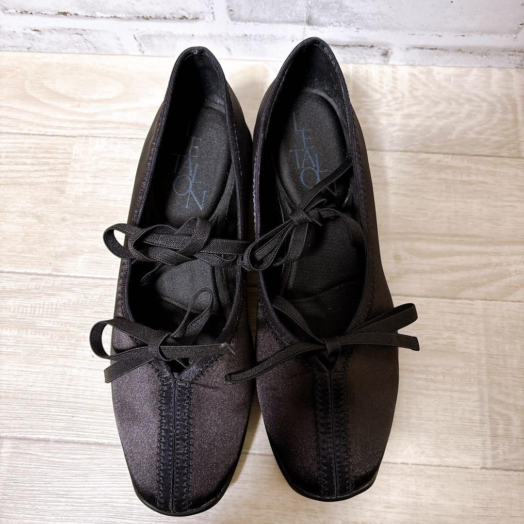 未使用級【LE TALON】 ルタロン （23cm） Lダブルリボン バレリーナ