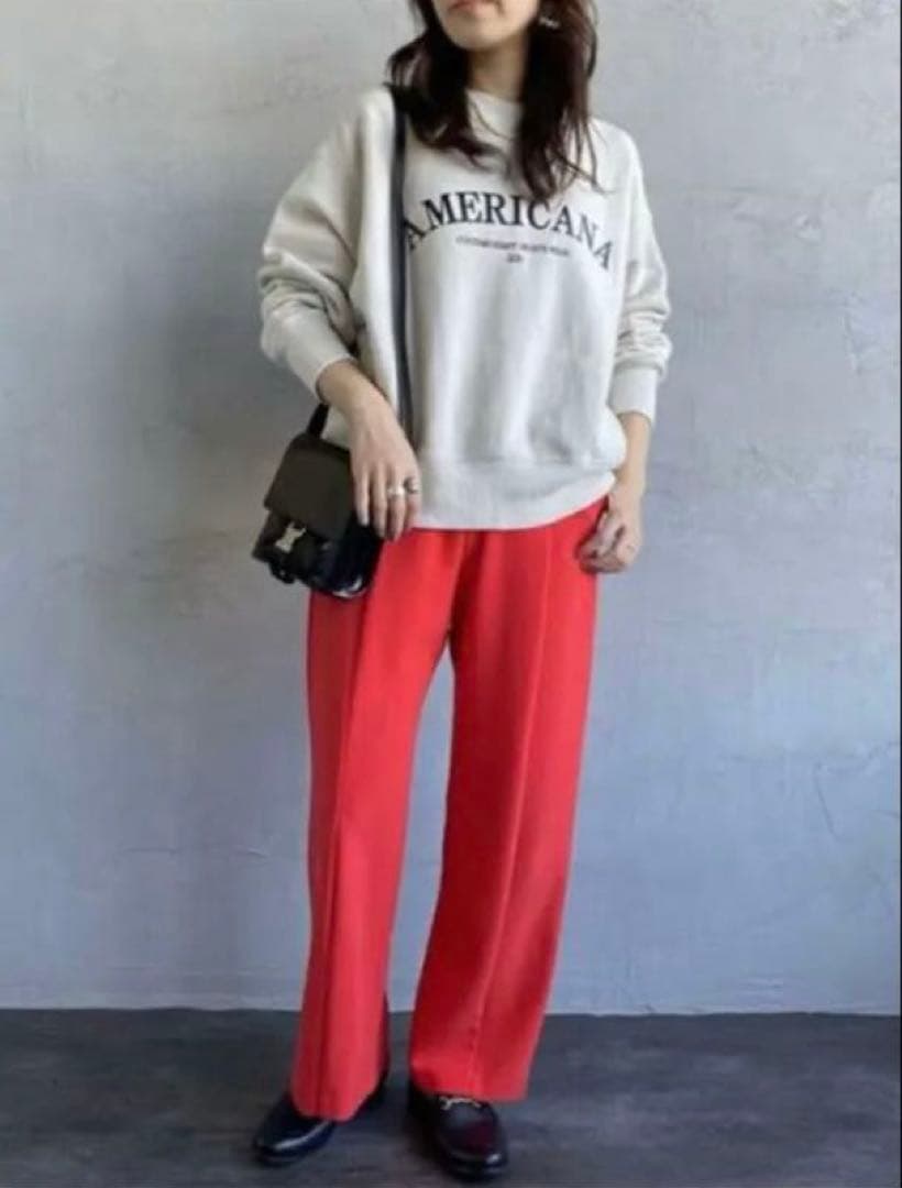 Americana アメリカーナ 別注カレッジ風口ゴ前後2WAYスウェット