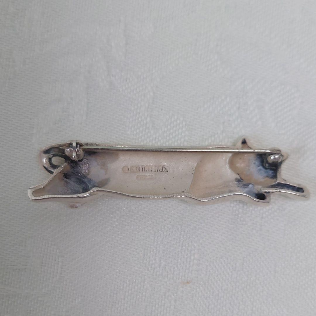 【希少】TIFFANY ティファニー 猫 ブローチ 2318