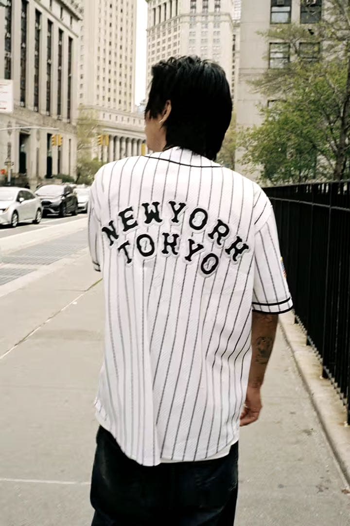 応援グッズ Supreme x run Baseball Jersey \"Strip