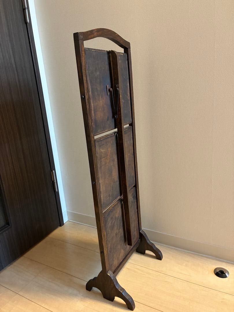 英国ヴィンテージ3段ケーキスタンド木製スリーティアーズ折りたたみ式