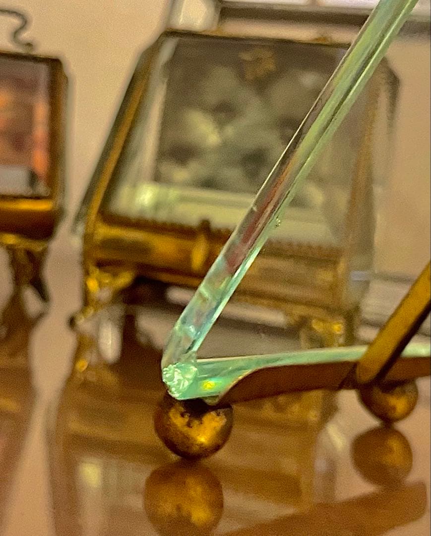 フランス　アンティーク　写真立て　真鍮　ガラス　19世紀　アールヌーボー