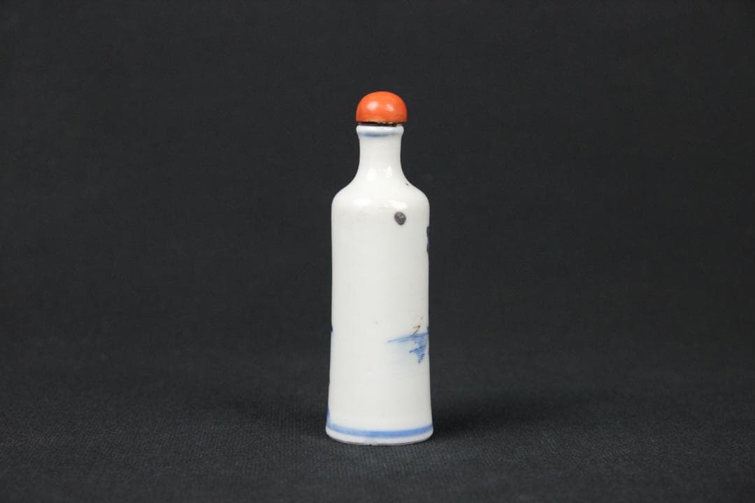 中国美術　青花　山水紋　ㄏ　景徳鎮　清時代　磁器製　時代物 Eo15-3