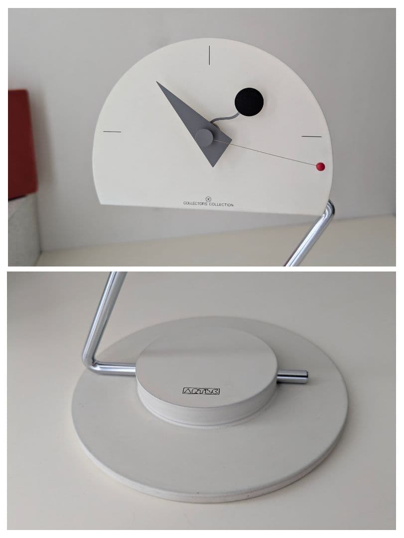 80s canetti カネッティ Peacock clock 置き時計 箱付