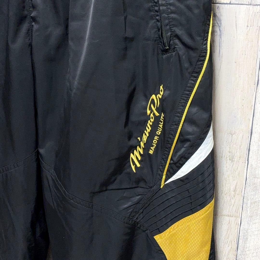 ミズノプロ ブレスサーモ ウインドブレーカー 上下 セットアップ 黒×金 L