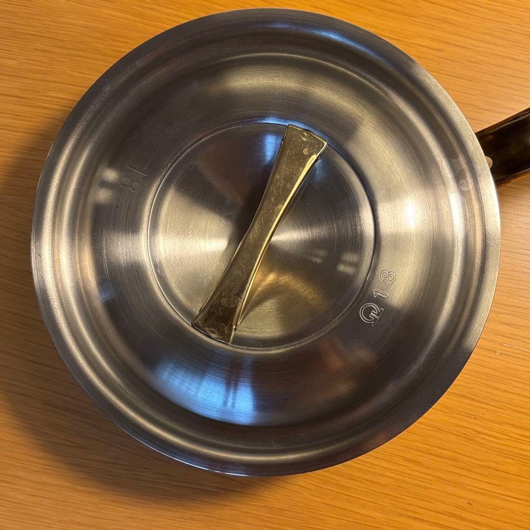 スーパーデンジ　ソースパン　片手鍋 プロ仕様　SUS444 18