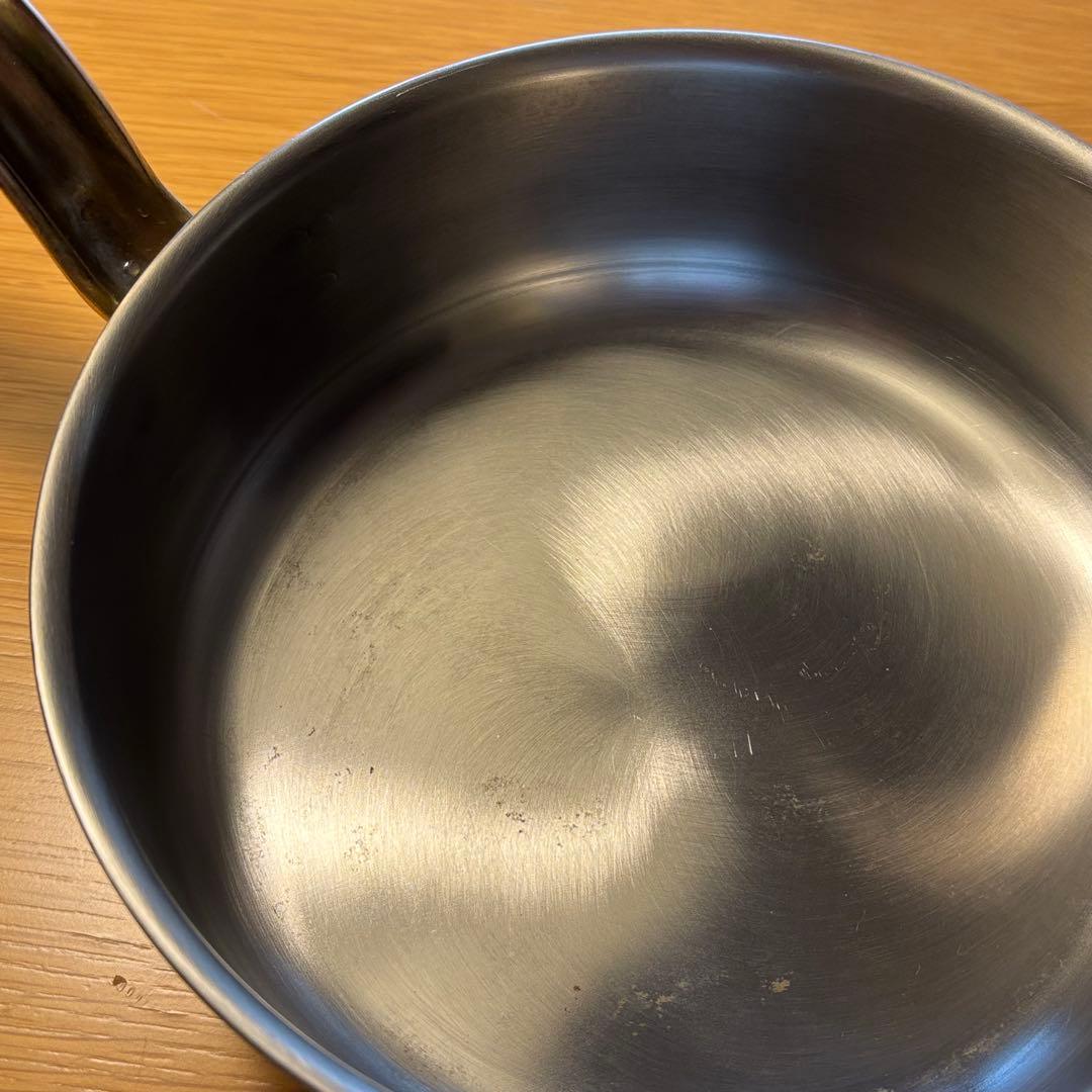 スーパーデンジ　ソースパン　片手鍋 プロ仕様　SUS444 18