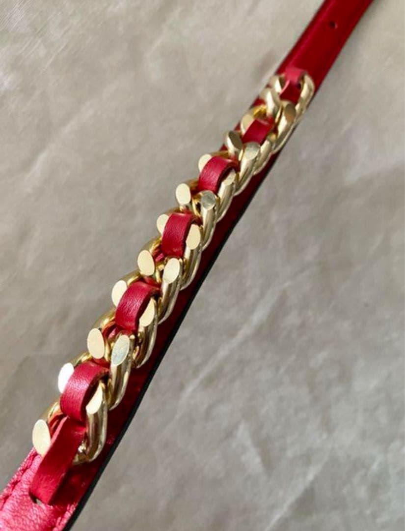 frida Firenze 犬の首輪　犬　ペット　散歩　レザー　赤