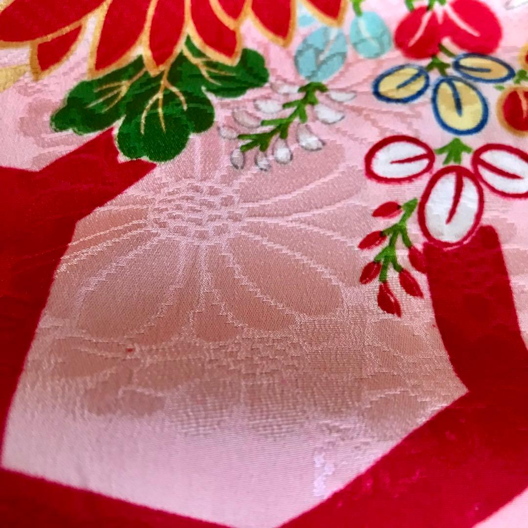 正絹 アンティーク着物 七五三 レトロ着物 古典柄