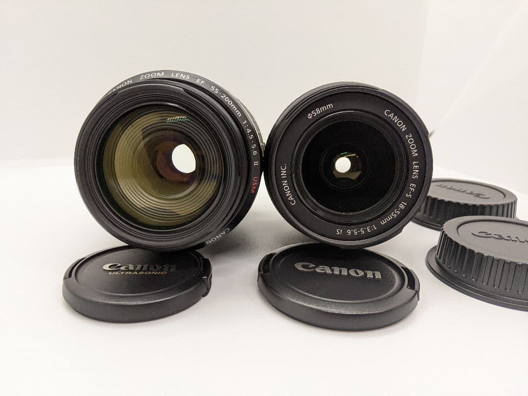 フィルムカメラ Canon EF-S18-55mm IS & EF 55-250mm USM