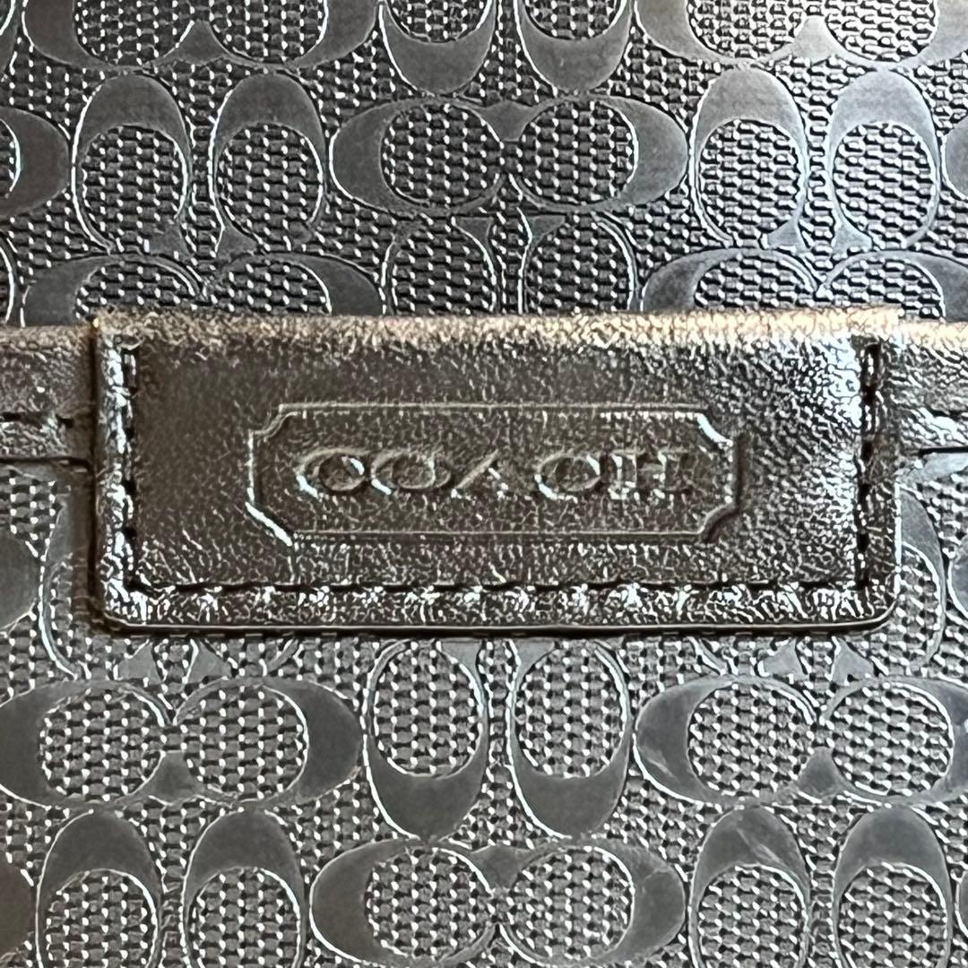 コーチ 2WAY ビジネスバッグ レザー シグネチャー ショルダー付