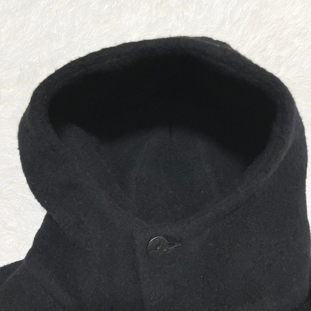 美品 ヨーガンレール フーデットコート ウール 黒 M