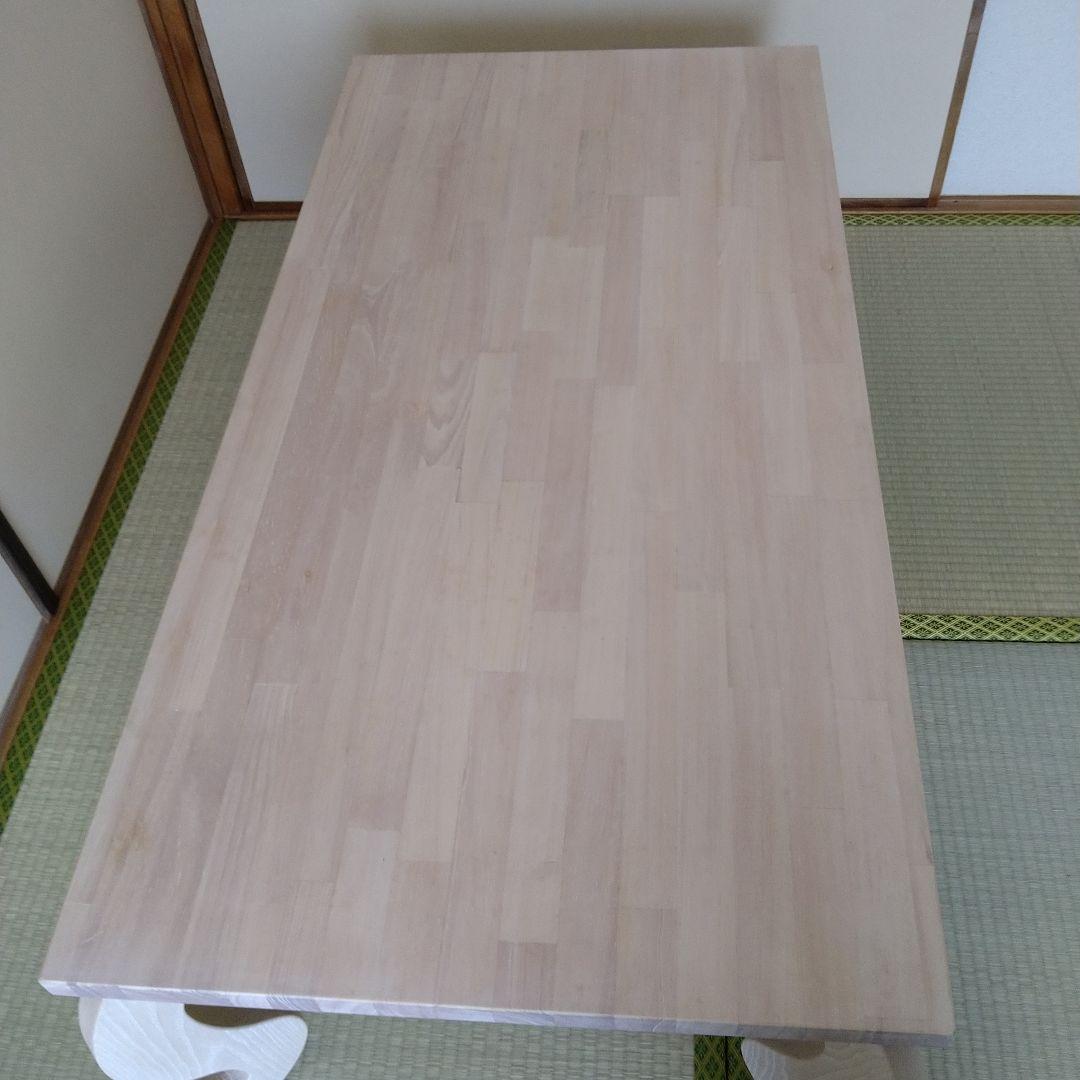 猫脚　テーブル　こたつ　特注ホワイト　木製　姫系　机　座卓
