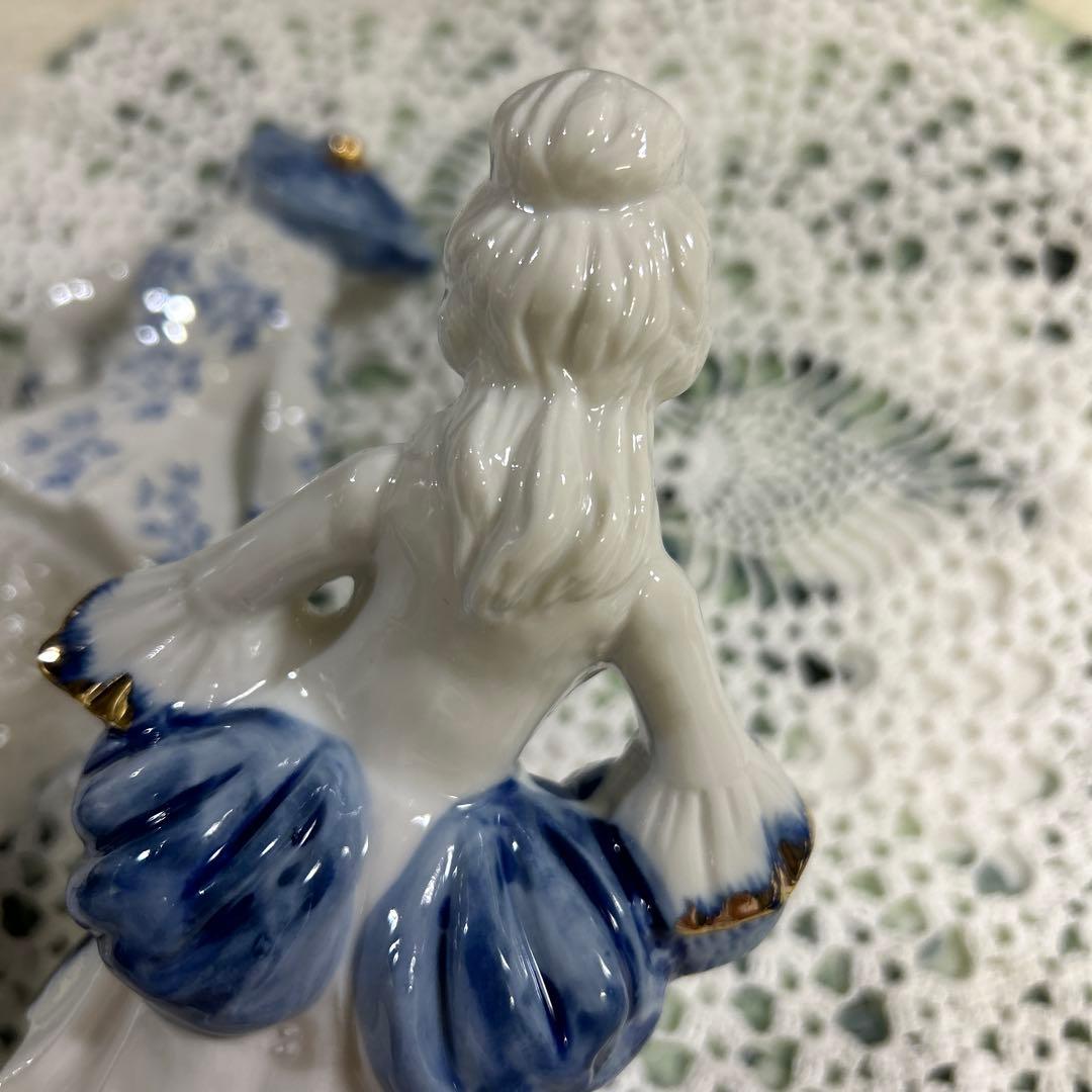 ☆ 新品　アンティーク　貴婦人　貴公子　陶器　人形　ペアドール