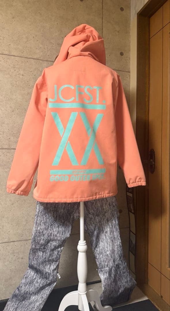 JACKFROST スノボウェア サーモンピンク 上下セット 上S 下M