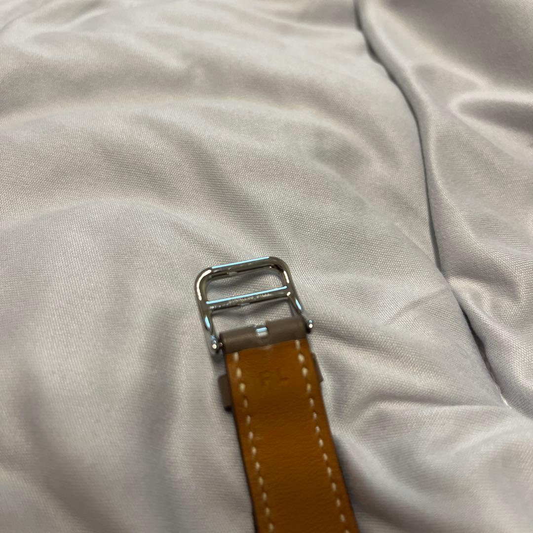 HERMESレザー スクエアフェイス時計