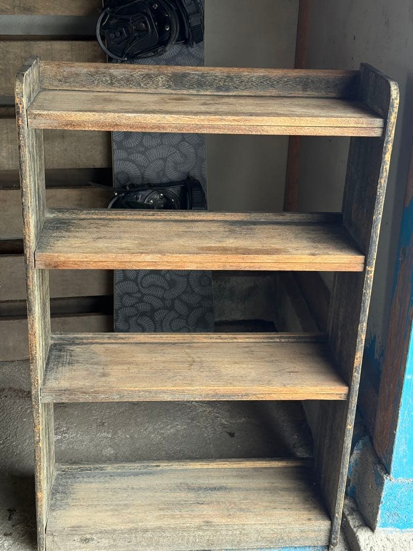 木製4段シェルフ ブラウン系