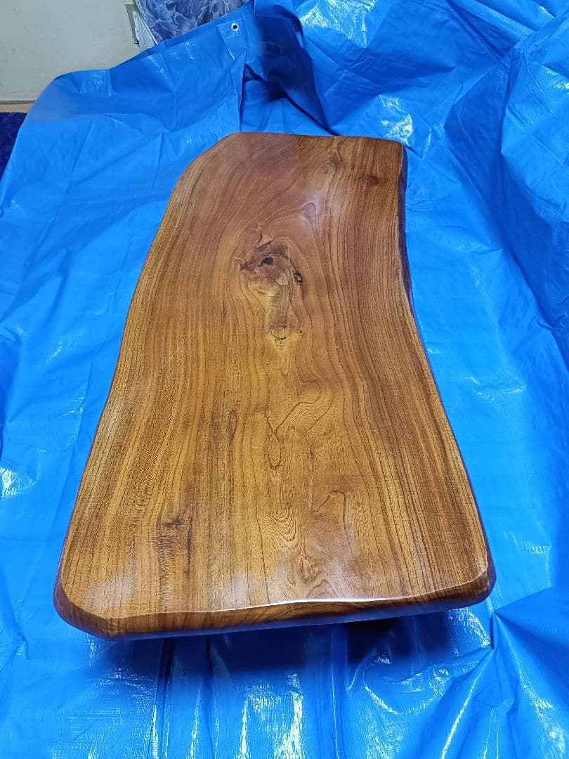 天然ケヤキ 一枚板ローテーブル
