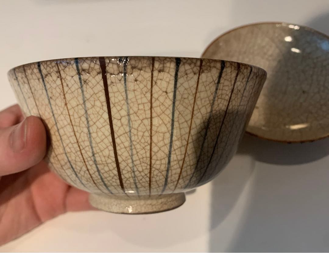 麦藁手蓋付茶碗（江戸末期）