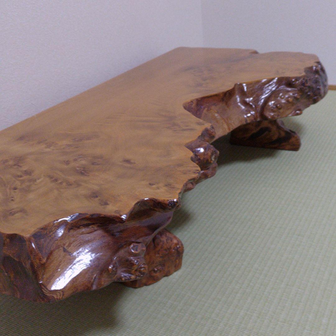 花台　華台　天然木　敷板　香炉台　盆栽台　飾台　一枚板　木製　ローテーブル