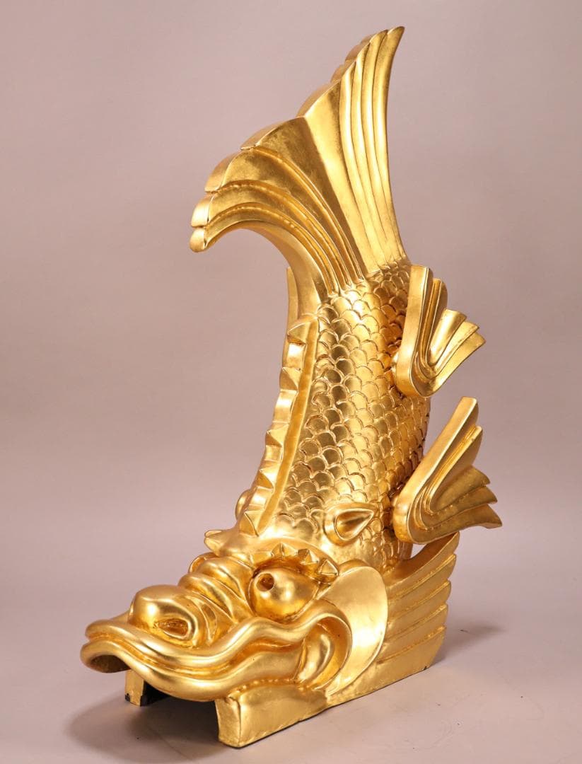 BK261　金鯱鉾　しゃちほこ　一対　鬼瓦　屋根瓦　置物　明石城　平成十二年