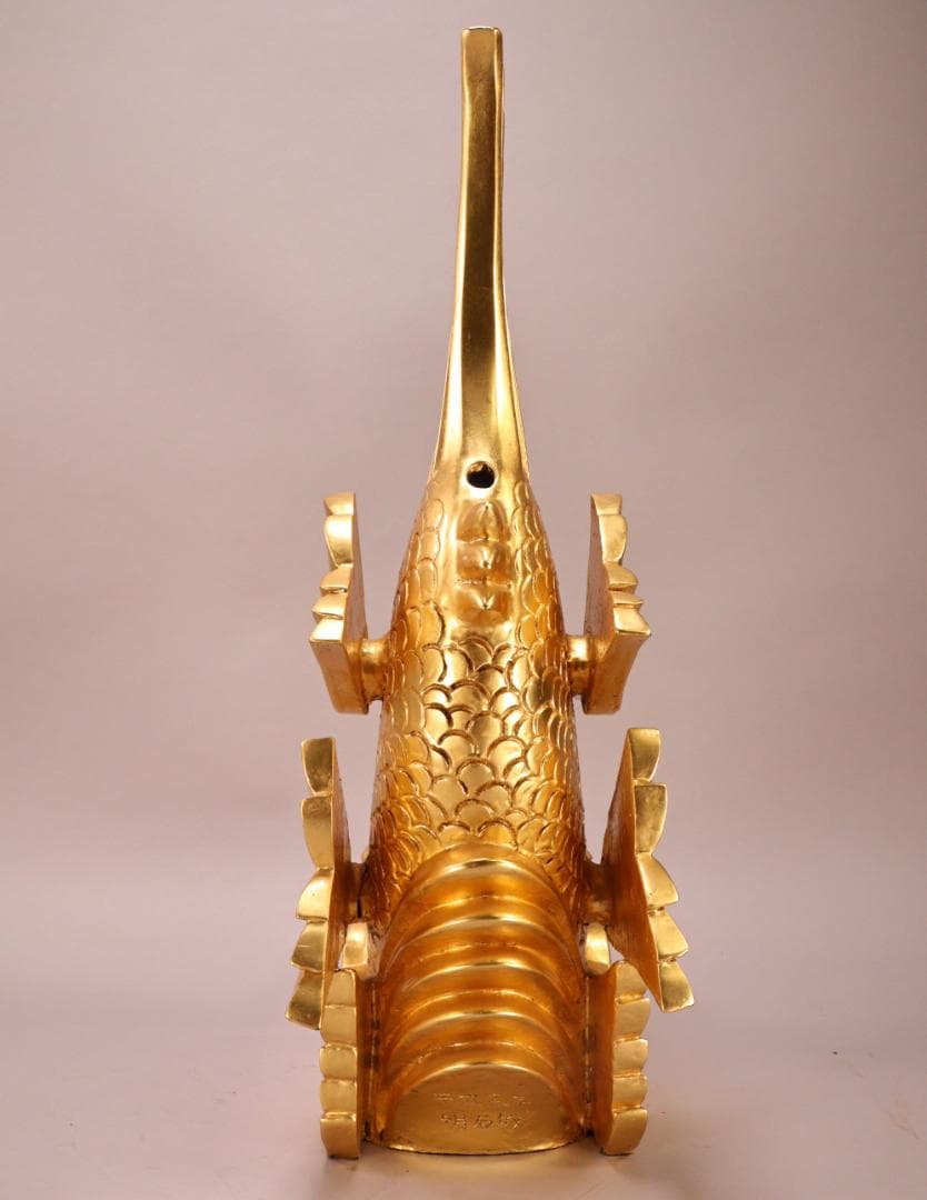 BK261　金鯱鉾　しゃちほこ　一対　鬼瓦　屋根瓦　置物　明石城　平成十二年