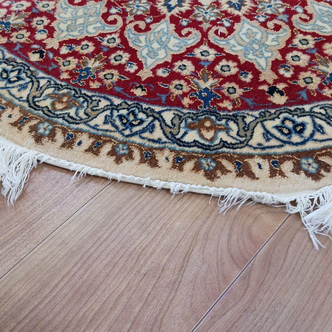 GHRY2653 高級ペルシャ ナイン産 オーバル 手織絨毯