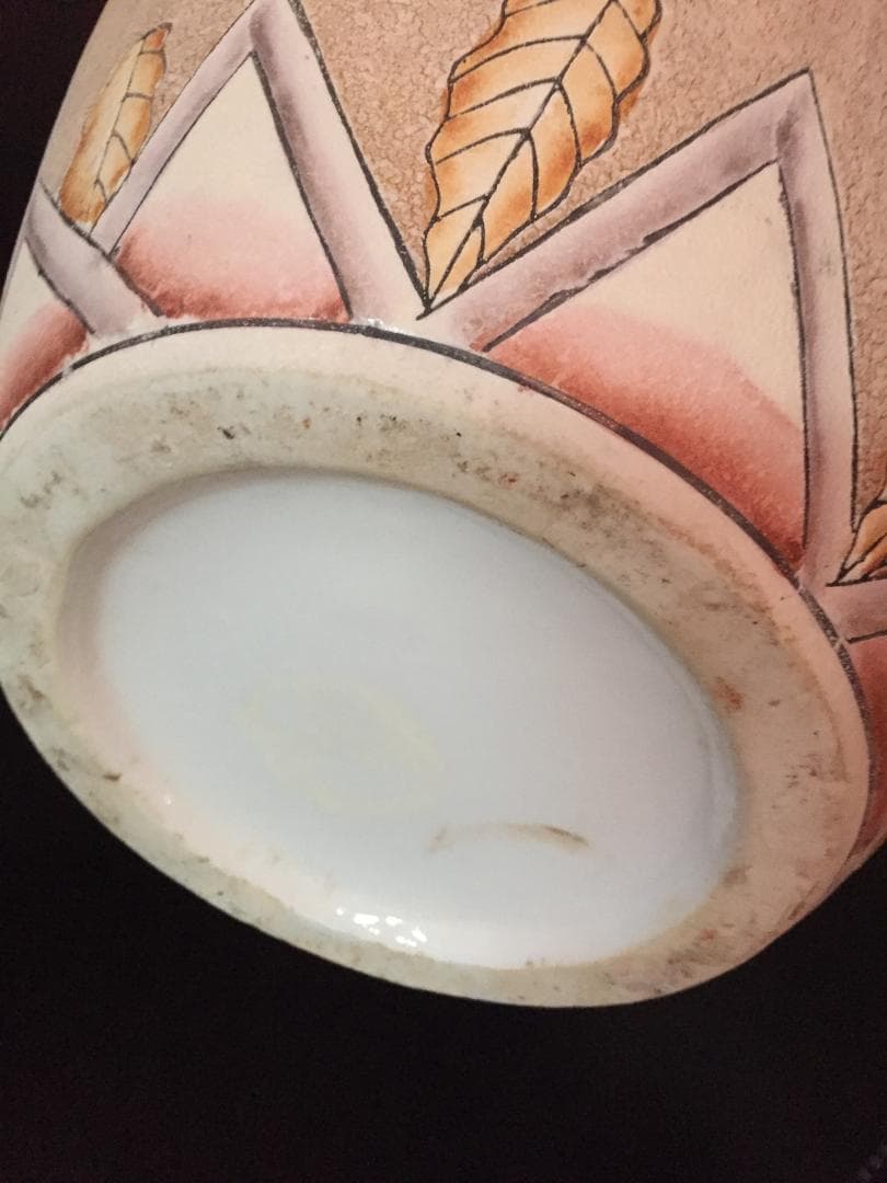 昭和レトロな花瓶　九谷焼　新品未使用　年代物