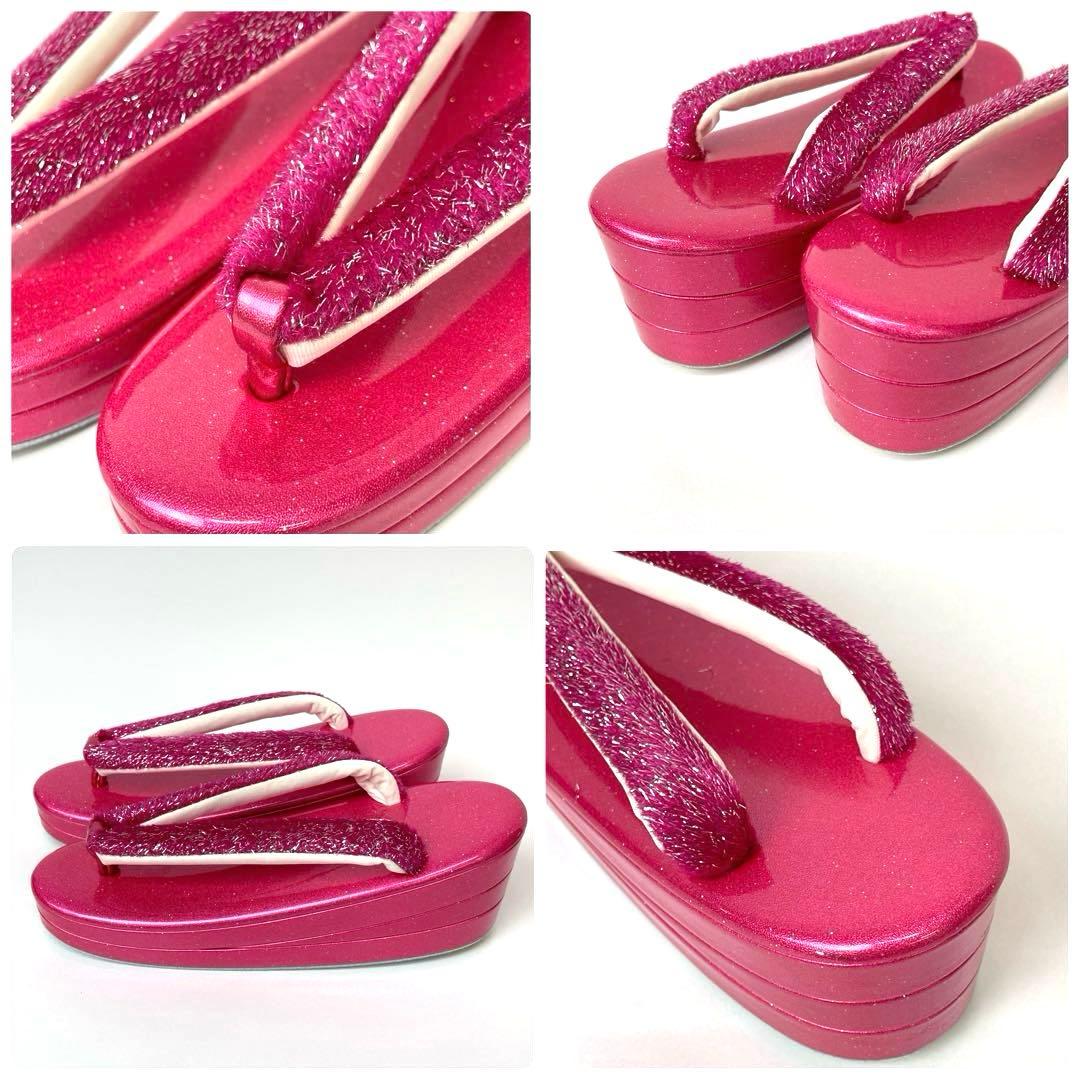 【着物と帯 時流】L25840ts◆振袖用 草履バッグセット◆厚底 日本製未使用