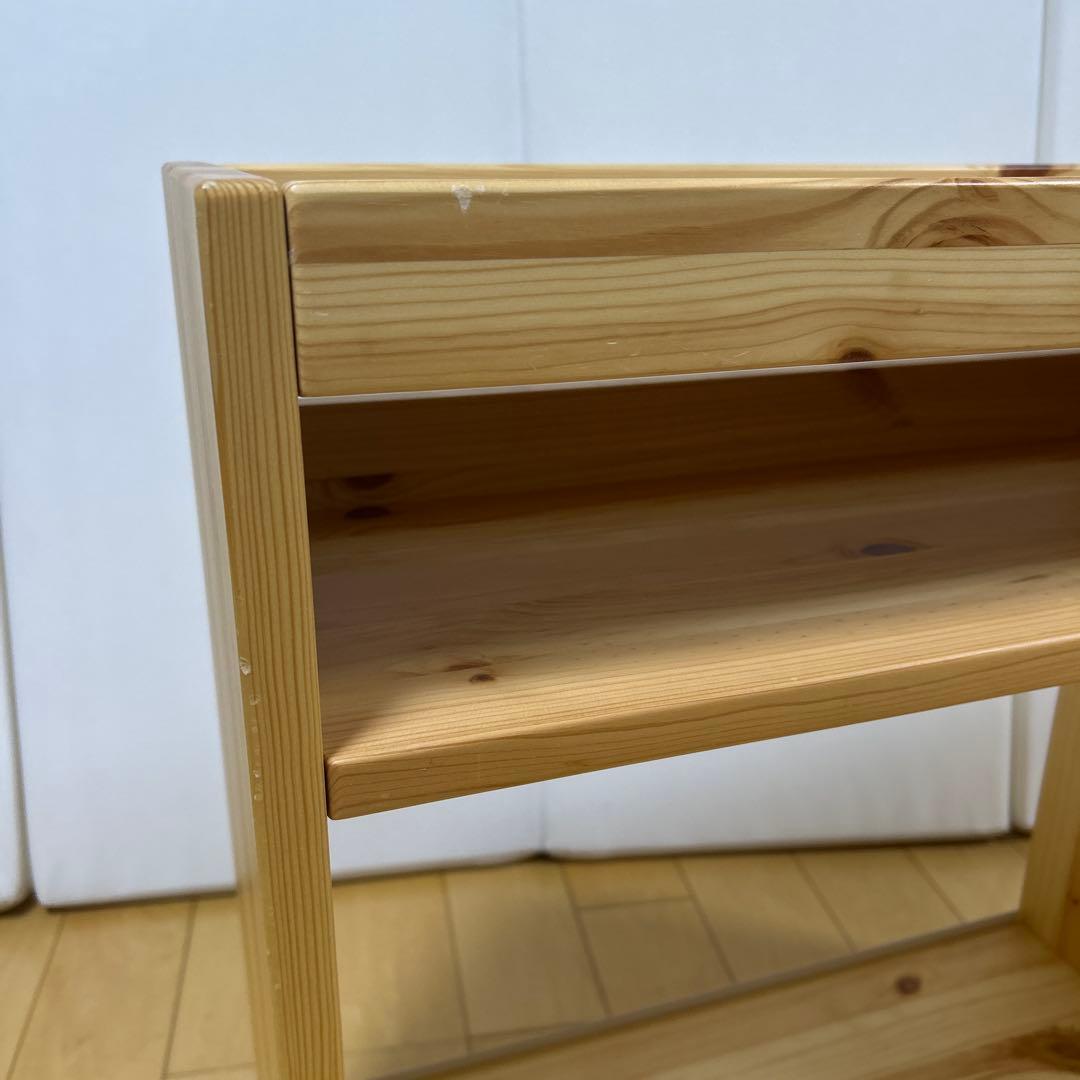 無印良品 パイン材デスクワゴン 幅24×奥行55×高さ57.5cm 天然木　無垢