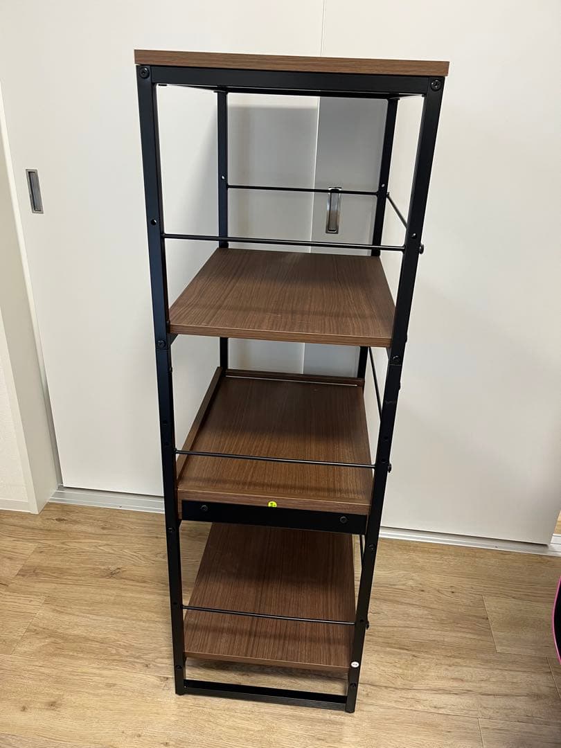 【最終値下げ】ニトリ　キッチンラック　ミドルブラウン