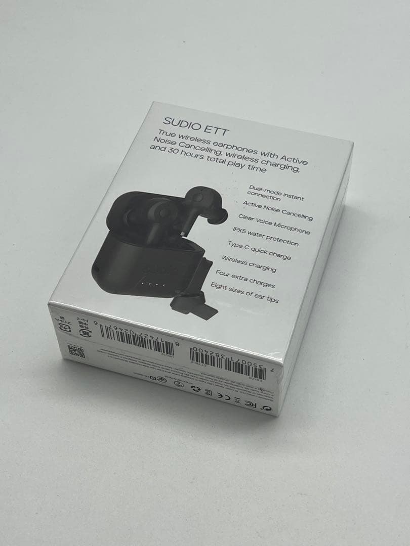 Sudio Ett ETTBLK ブラック 完全ワイヤレスイヤホン IPX5防水