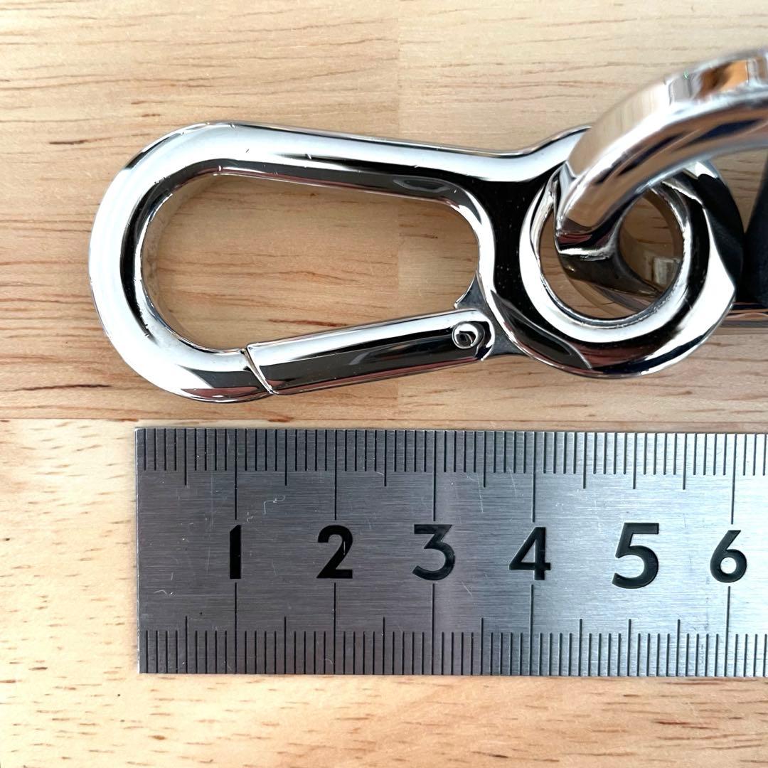 【美品】LOEWE ロエベ レザー ストラップ キーホルダー ブラック 本革