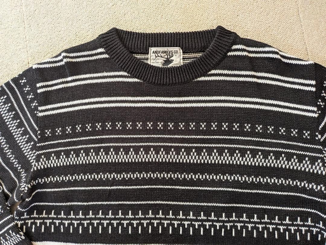 アンドファミリーズ スプリング フィールド セーター ジャガード ニット L