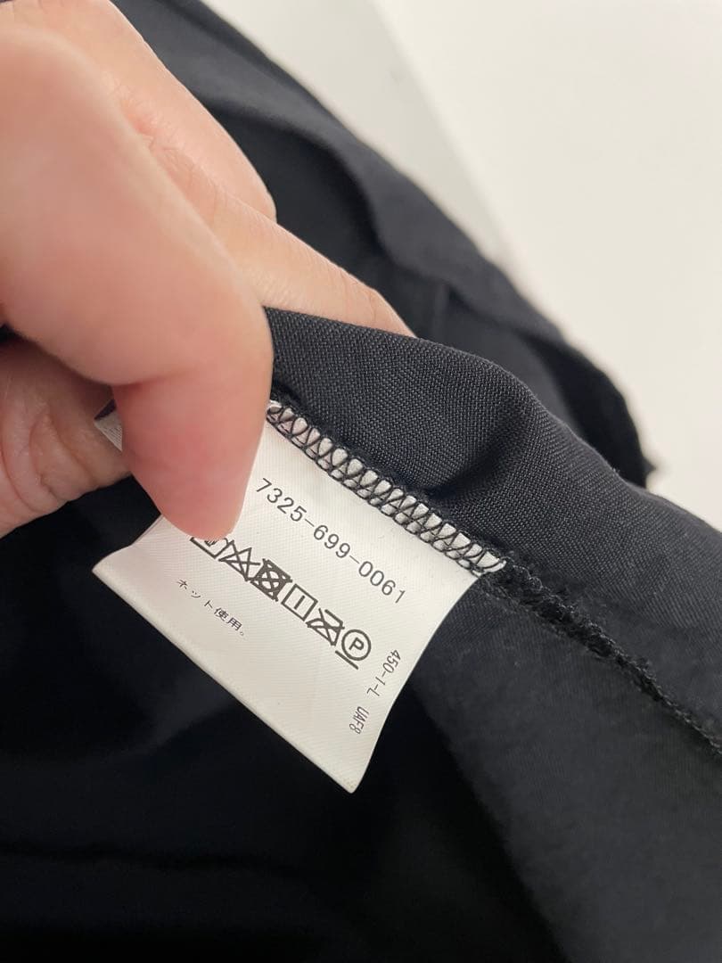 en Routeブラック ノーカラーモッズコート ロング丈