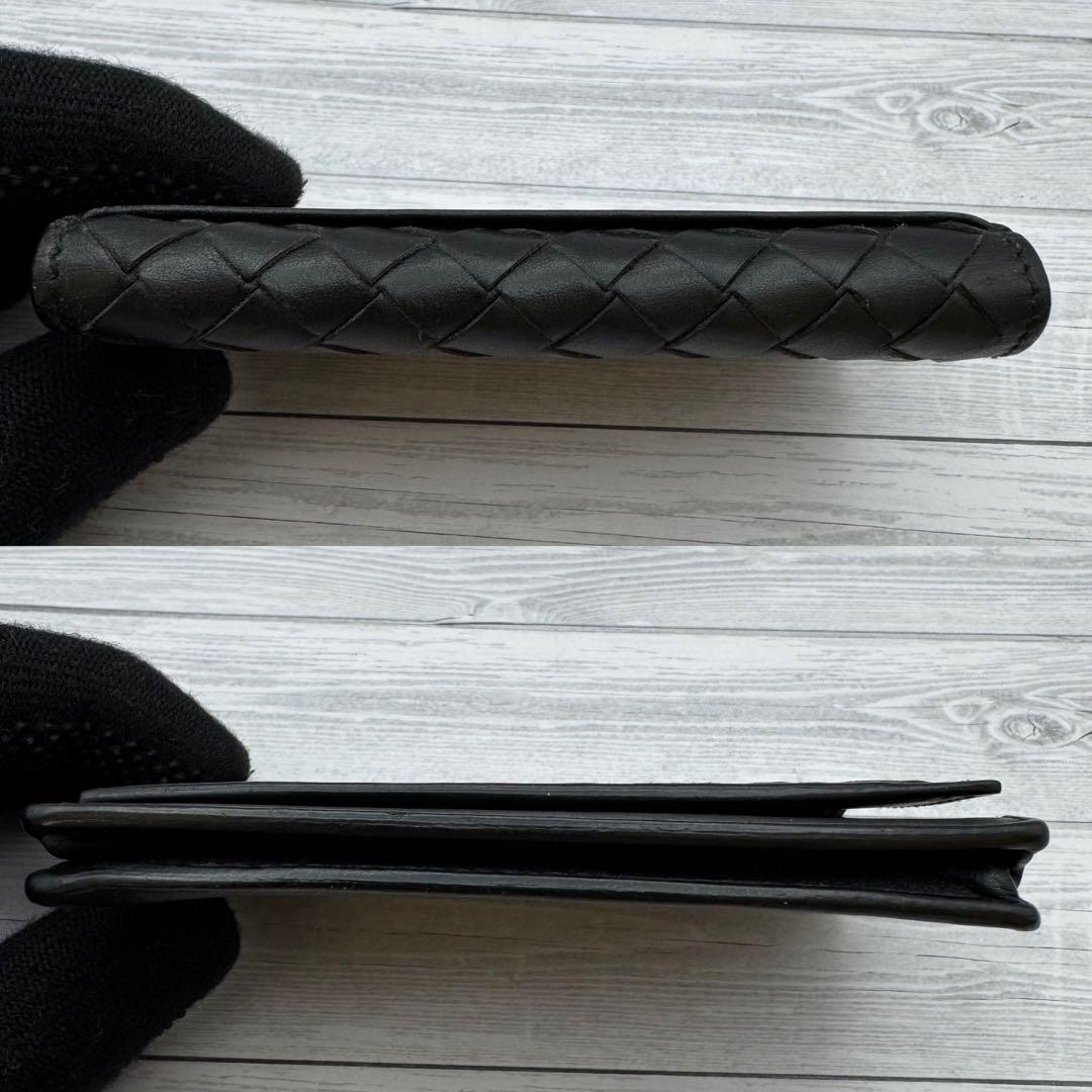 【美品】BOTTEGA VENETA　名刺入れ　イントレチャート ブラック