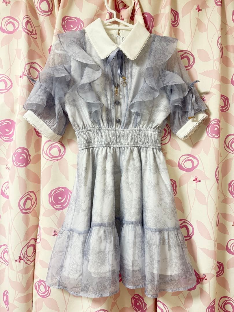 R lab store ROJITA 花柄ワンピース ブルー サイズfree