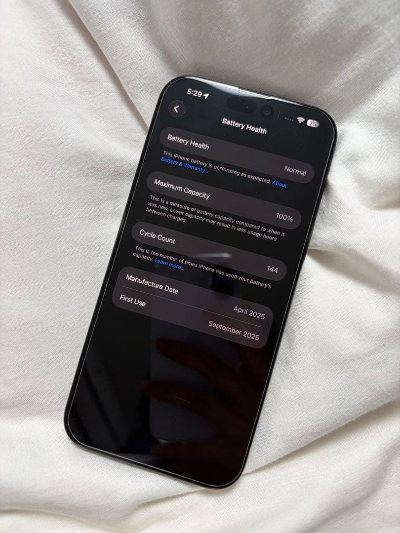 バッテリー容量100% iPhone 16 Pro Max 256GB ブラック