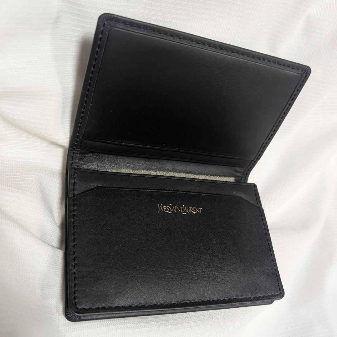 【YVES SAINT LAURENT】リアルレザーパスケース・名刺入れ