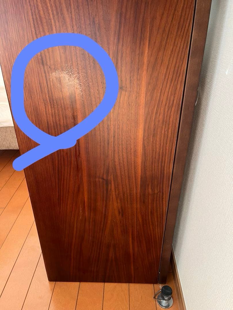 引き出し付きスリムドレッサー　全身鏡