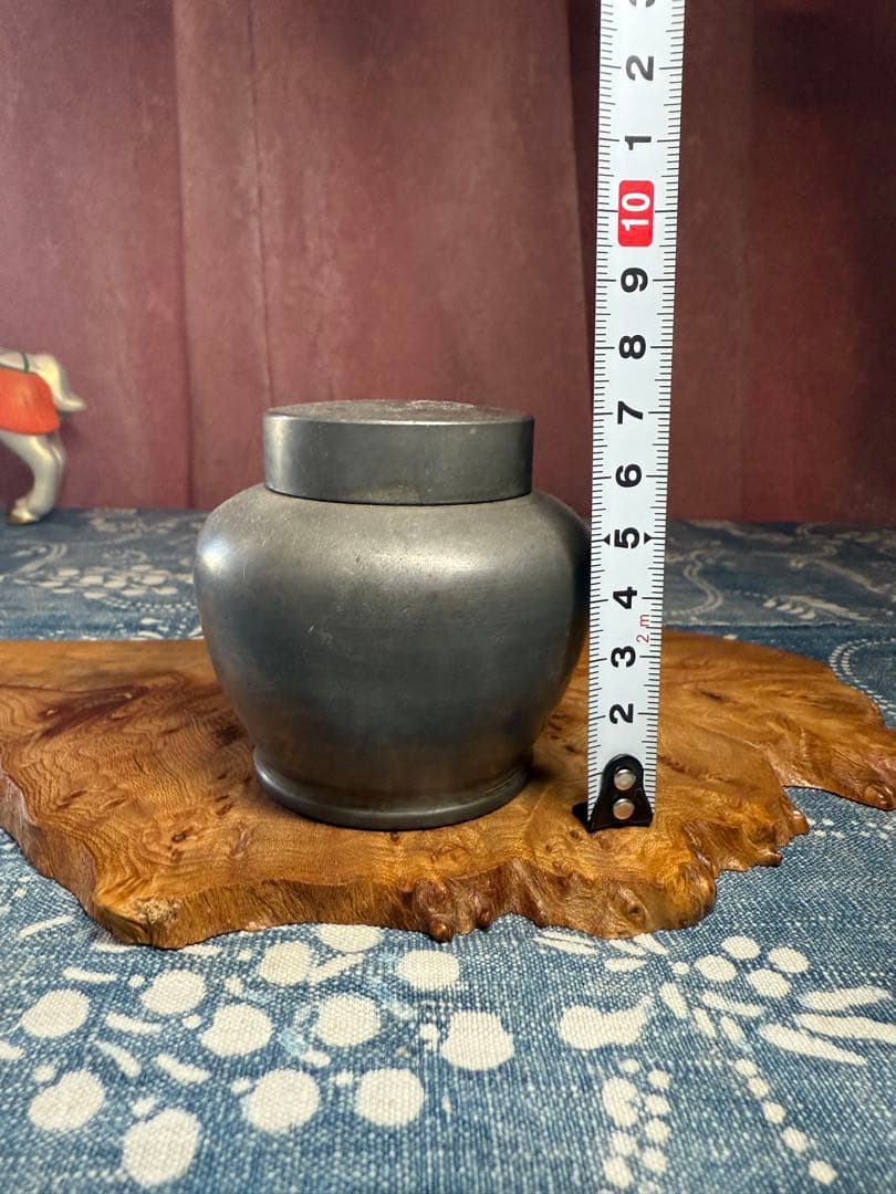錫製茶壺 茶道具 　古錫　茶壷　錫製茶入