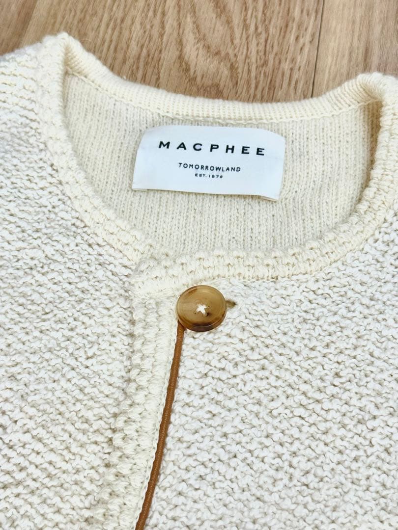 さくら様 MACPHEE パイピング クルーネックカーディガン