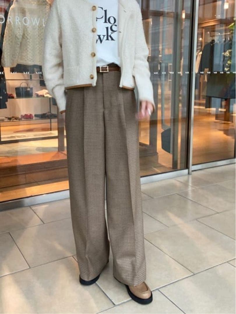 さくら様 MACPHEE パイピング クルーネックカーディガン