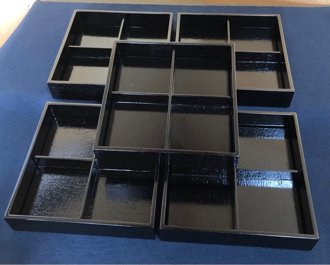 割引❗️《R》輪島塗 松花堂弁当5客 林漆器店 木箱 251218か1