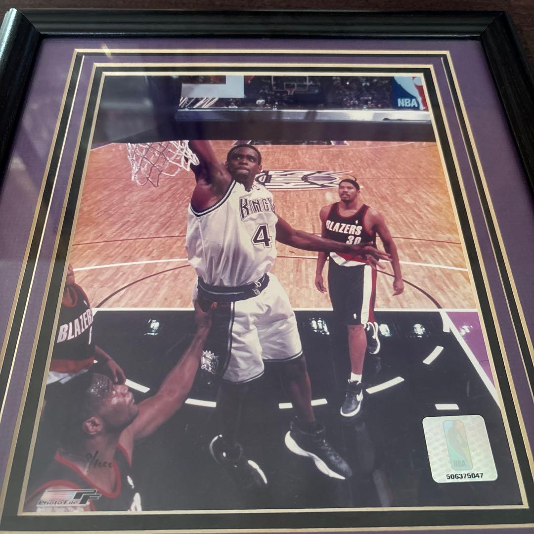 希少！！クリス・ウェバー サクラメント・キングス 額入り記念メダル入り