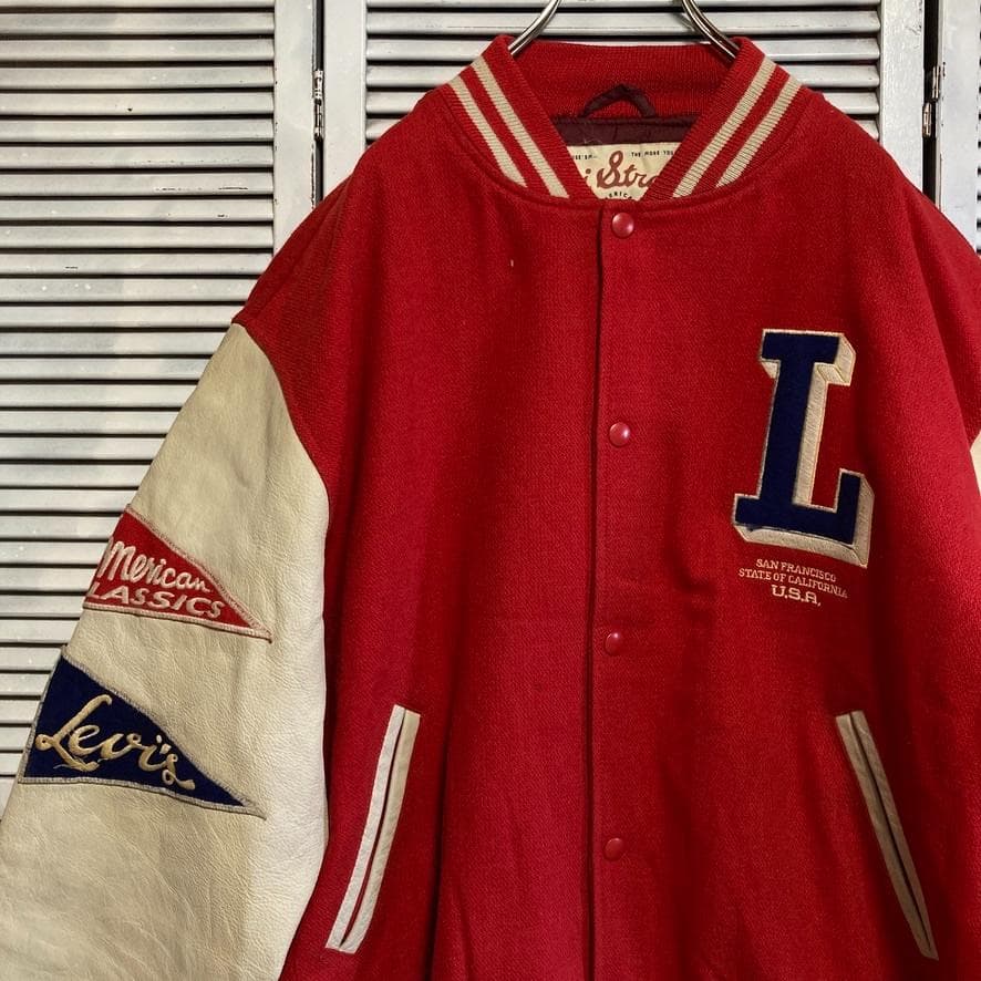 BMOF レザー ジャケット 古着 90s リーバイス LEVI'S スタジャン