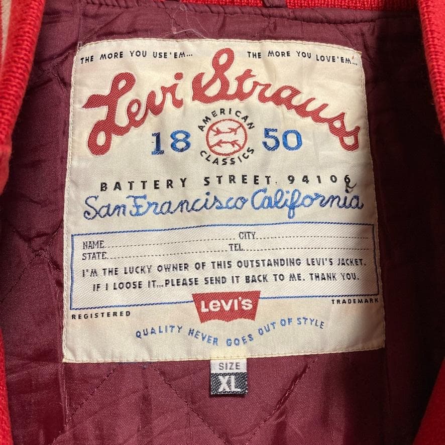 BMOF レザー ジャケット 古着 90s リーバイス LEVI'S スタジャン