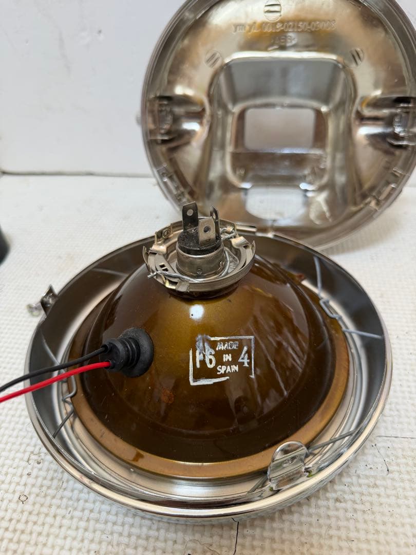 当時物シビエスーパーオスカー凹みレンズ付ヘッドライトASSYCIBIEマーシャル